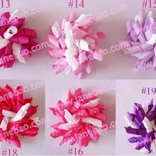 100 шт., 2,5 дюйма, коркер, банты для волос(сшитые), разноцветные банты для волос для девочек, коркер, заколки для волос, коркер, заколки для волос