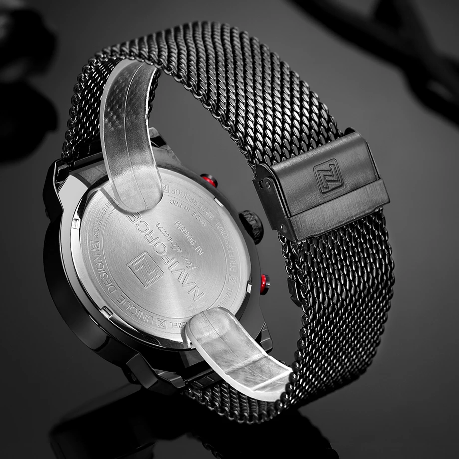 Часы наручные NAVIFORCE Мужские кварцевые люксовые брендовые модные повседневные