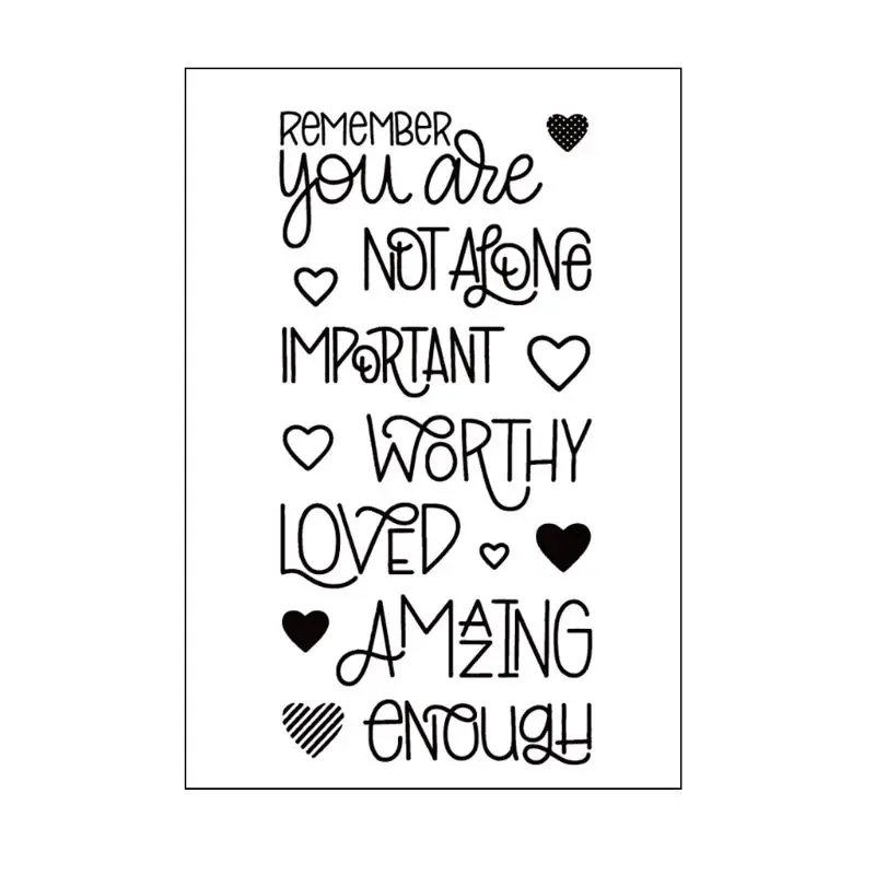 

Worthy Loved DIY Silicone Clear Stamp Cling Seal Scrapbook Embossing Album Decor