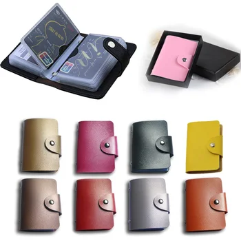 2019 Fashion PU Leather Function 24 Bits Card Case Business Card Holder Men Women Credit Passport Card Bag Easily Carry Bags etya 20 bits cartoon cute credit card holders case pu leather women id business bus card passport holder card bag wallet bag