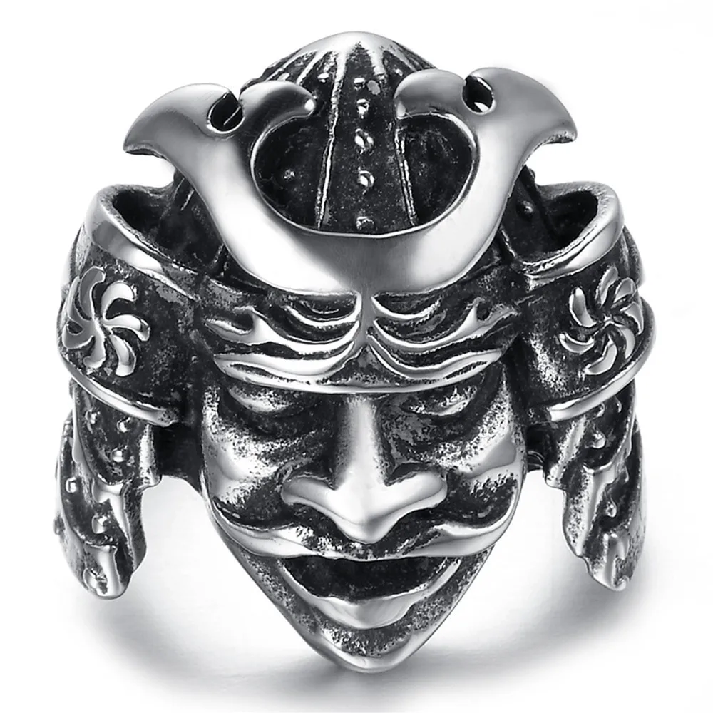 NFS, роскошные Брендовые мужские кольца, нержавеющая сталь, мужские ювелирные кольца, японское бусидо, самурайский шлем, воин, панк кольца для женщин