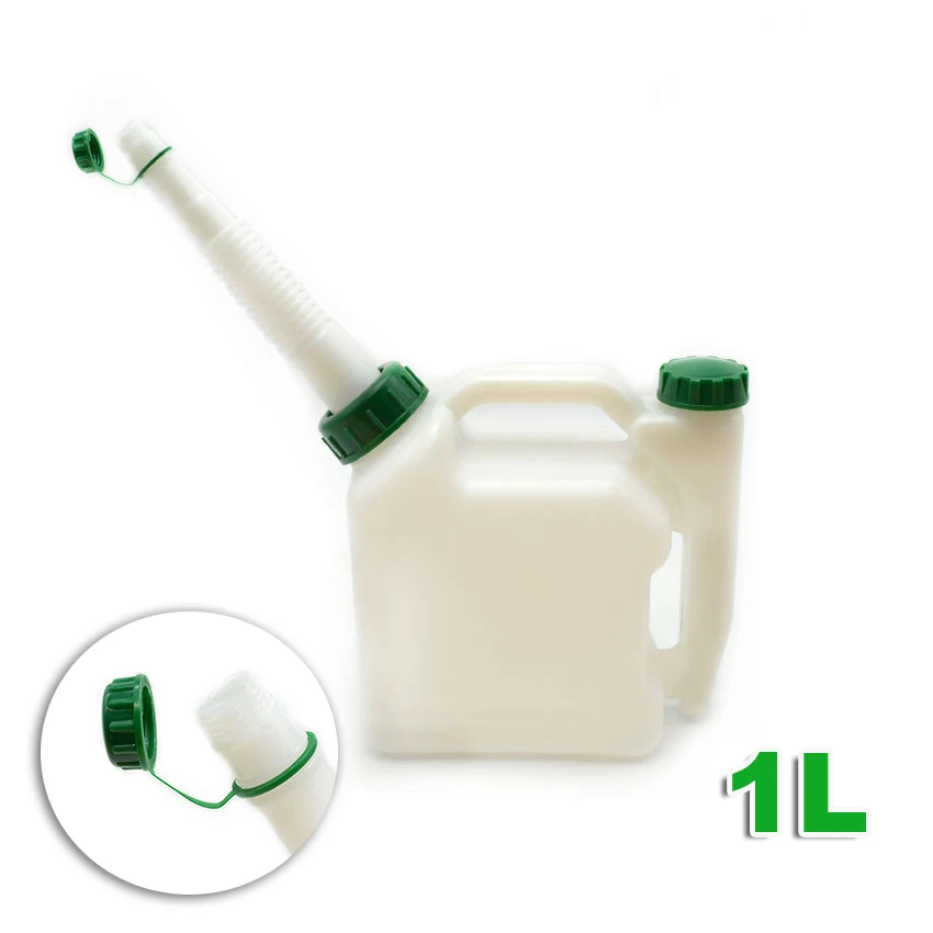 1L Chainsaw Fuel Mixing Bottle Petrol Oil Mix Strimming Chain Saw Lawn