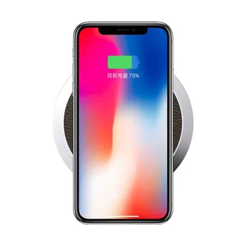 

Kafan Leather Wireless Charger For iPhone X 8 8 Plus USB Qi Wireless Charger For Samsung Galaxy S8 S9 Fast Wireless Charging Pad
