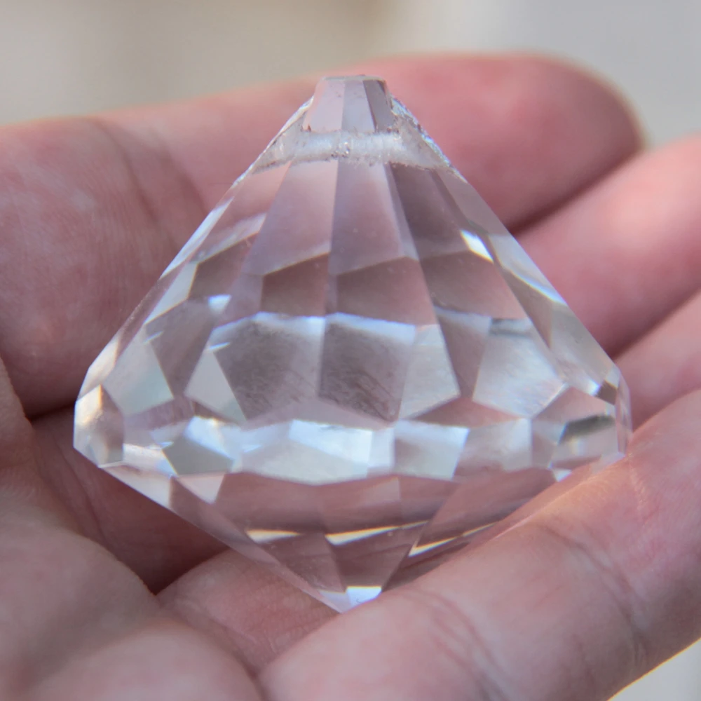 Hot selling 40mm crystal faceted diamond ball crystal chandelier ball