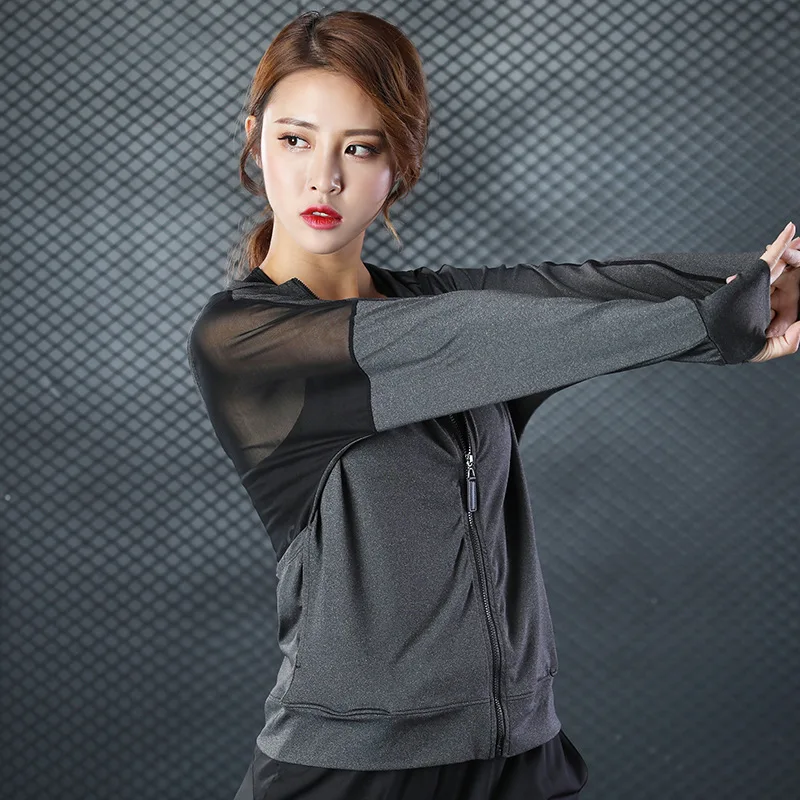 Новая спортивная куртка Женская Йога Топ спортивный костюм набор для йоги Фитнес Спортивная одежда для женщин фитнес
