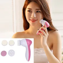 5 in 1 Electric Facial Cleanser Face Skin Care Set Cleansing Brush Massager Pore Cleaner Deep Clean Remove black spots Tools