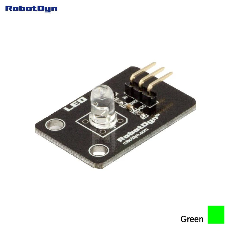 

Color LED module (GREEN). 3.3V/5V