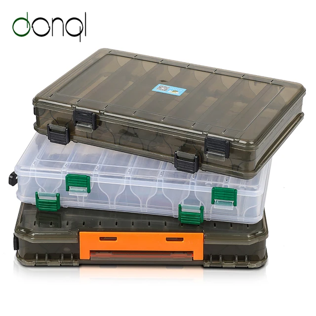 US $6.99 DONQL Fishing Box for Baits Double Sided Plastic Lure Boxes Fly Fishing Tackle Storage Box Supplies