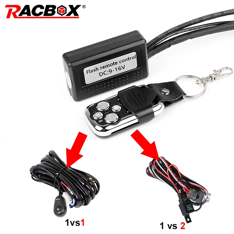 Convenient LED Light Bar Wireless Remote Control Switch Kit DC 12 24V