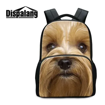 

Dispalang Brand Men Womens Large Capacity Bag Flet Laptop Backpack Animals Dog 3D Printing School Bags For Teenager Male Mochila
