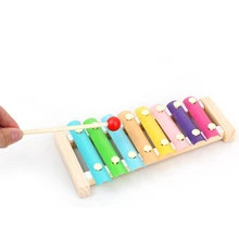 Деревянные детские восемь шкал ручной стук на пианино с коробкой Beat Дошкольное образование музыкальный инструмент детские игрушки детские товары