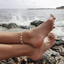 Модный простой натуральный корпус ножной браслет богемный Летний Пляжный браслет женские браслеты для щиколотки и Мужчины Бижутерия для ног