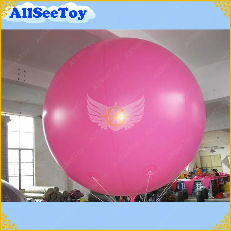Гигантский надувной шар, 2 м большой рекламный Гелиевый шар, ПВХ материал огромный небесный шар - Цвет: Розовый