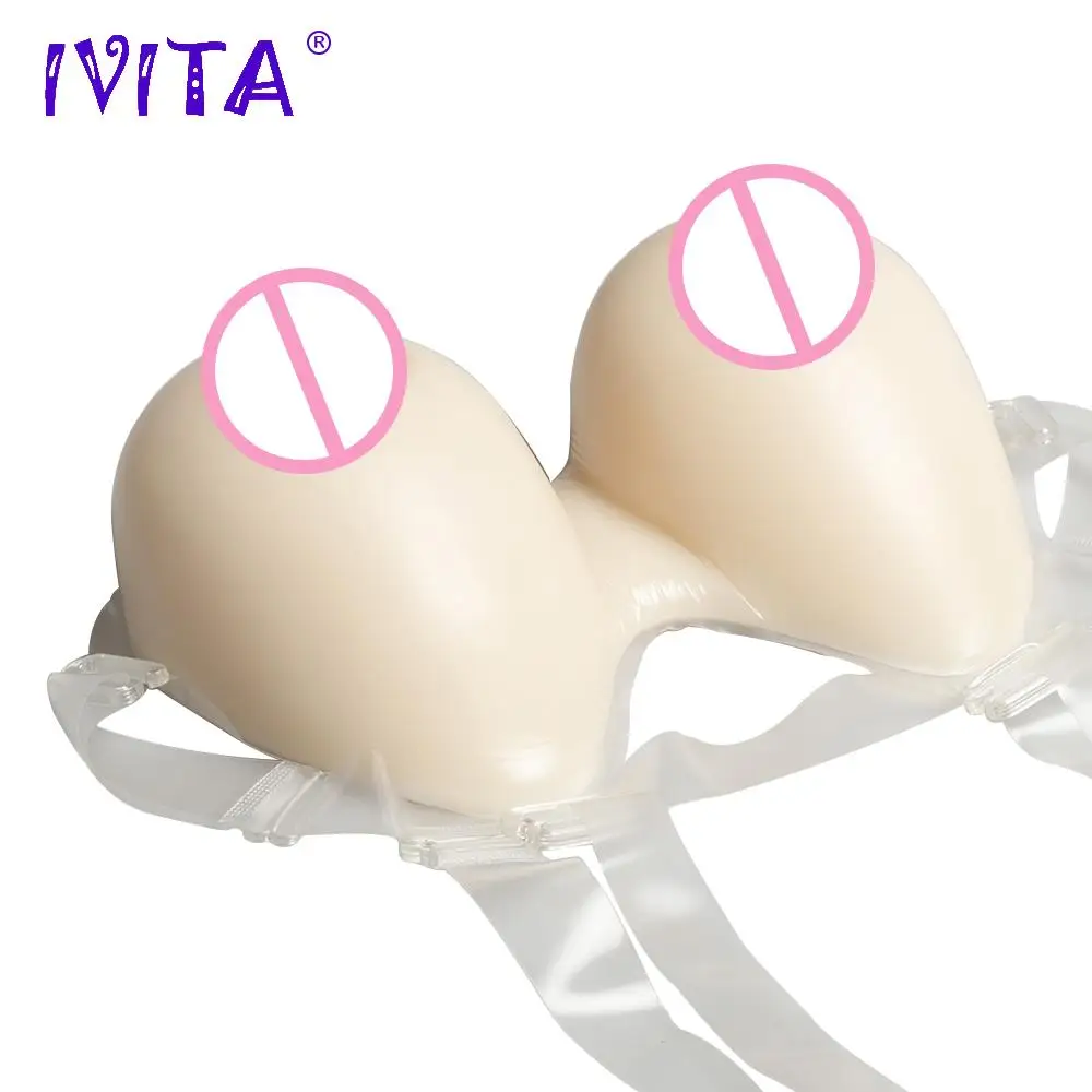IVITA 1200 г силиконовые плечевые ремни для груди поддельные трансвеститов