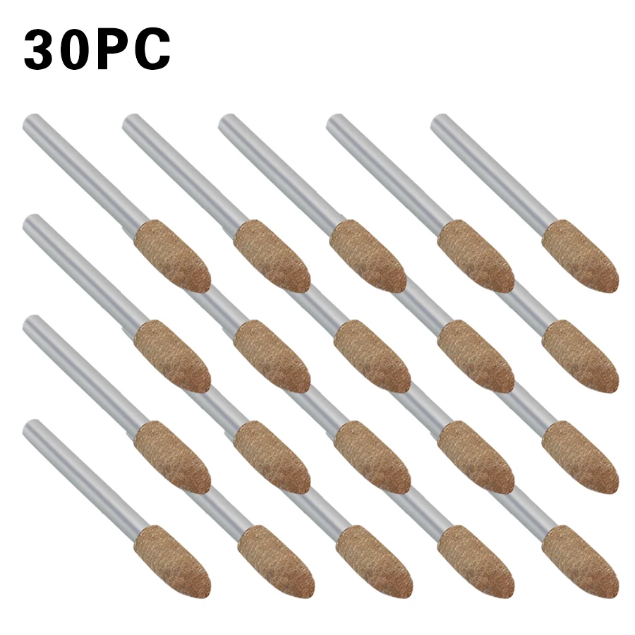 30pcs Bullet Felt Buffing Polishing Wheel Dremel Accessoris Leather