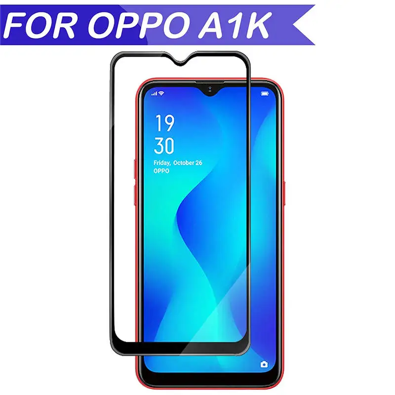 

For OPPO A1K Tempered Glass For OPPO A1K A 1K OPPOA1K CPH1923 Screen Protector Glass Full Cover Protection Film