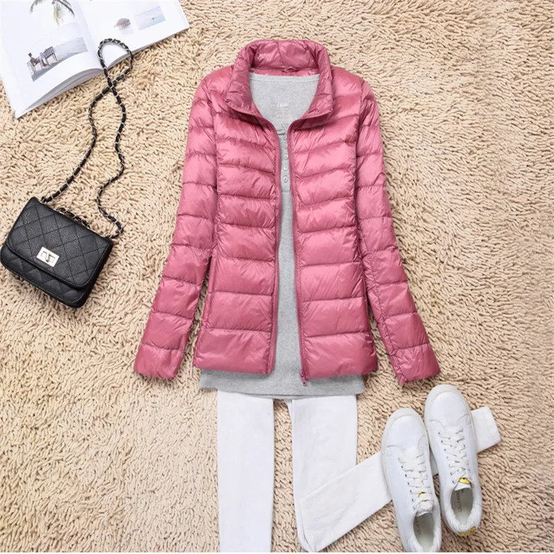 Koop Sanishroly 2018 Nieuwe Herfst Winter Vrouwen Dunne Witte Eend Donsjack Parka Vrouwelijke Ultra Licht Down Jas Korte Tops Plus size S268