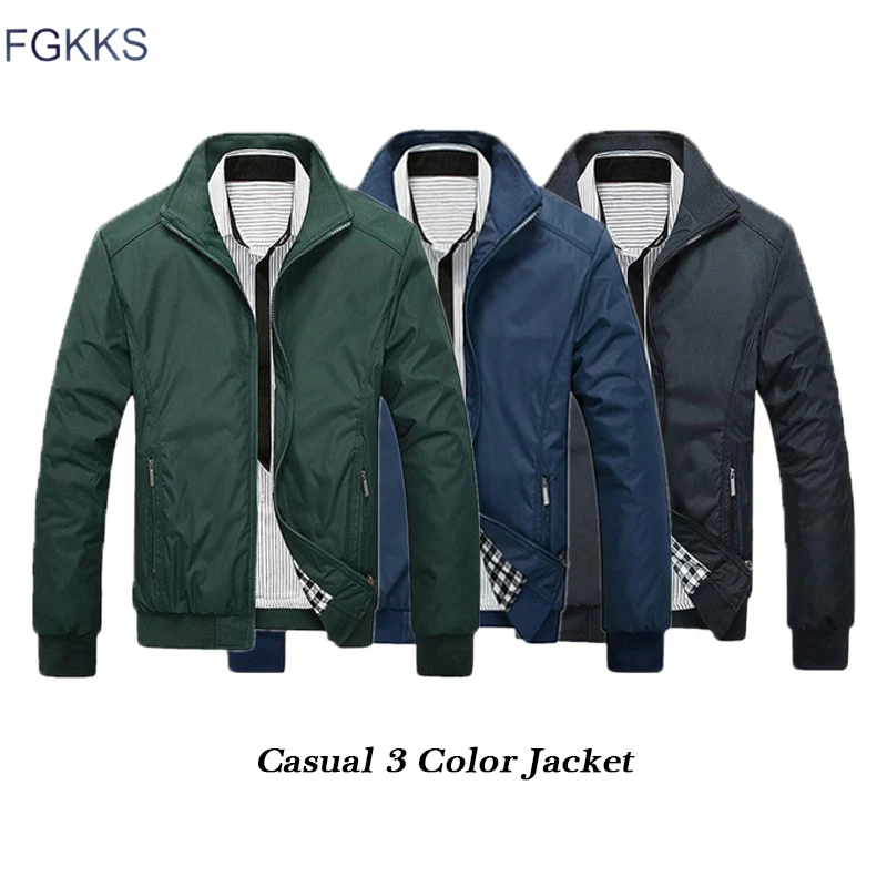 

FGKKS Fashion Brand Men Jackets 2019 Summer Male Casual Jackets Coat Solid Color High Quality Men's Jacket