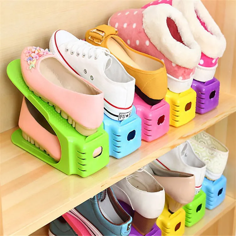 Buy One simple plastic shoe rack thickened double shoe
