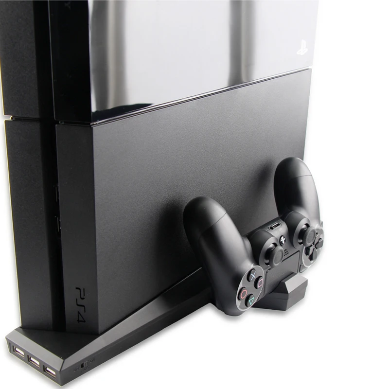 3 in 1 Game Controller Holder Gamepad Console Stand Cooling Fan Controller Charger Dock with 3