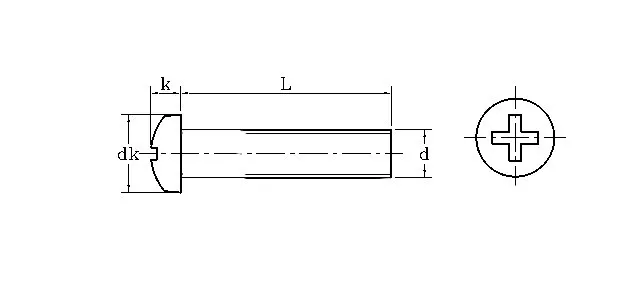 50 шт. ISO7045 DIN7985 GB818 M2 M2.5 M3 Медь машина шурупы phillips машина с полукруглой потайной головкой латунные винты HW054