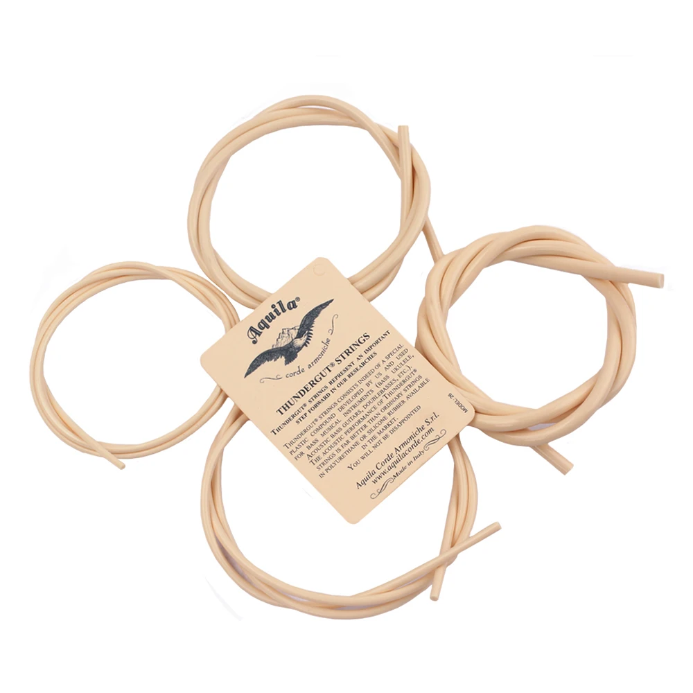 4pcs/ Set Ukulele Bass Ubass Strings Rubber Mateial Guitar Parts