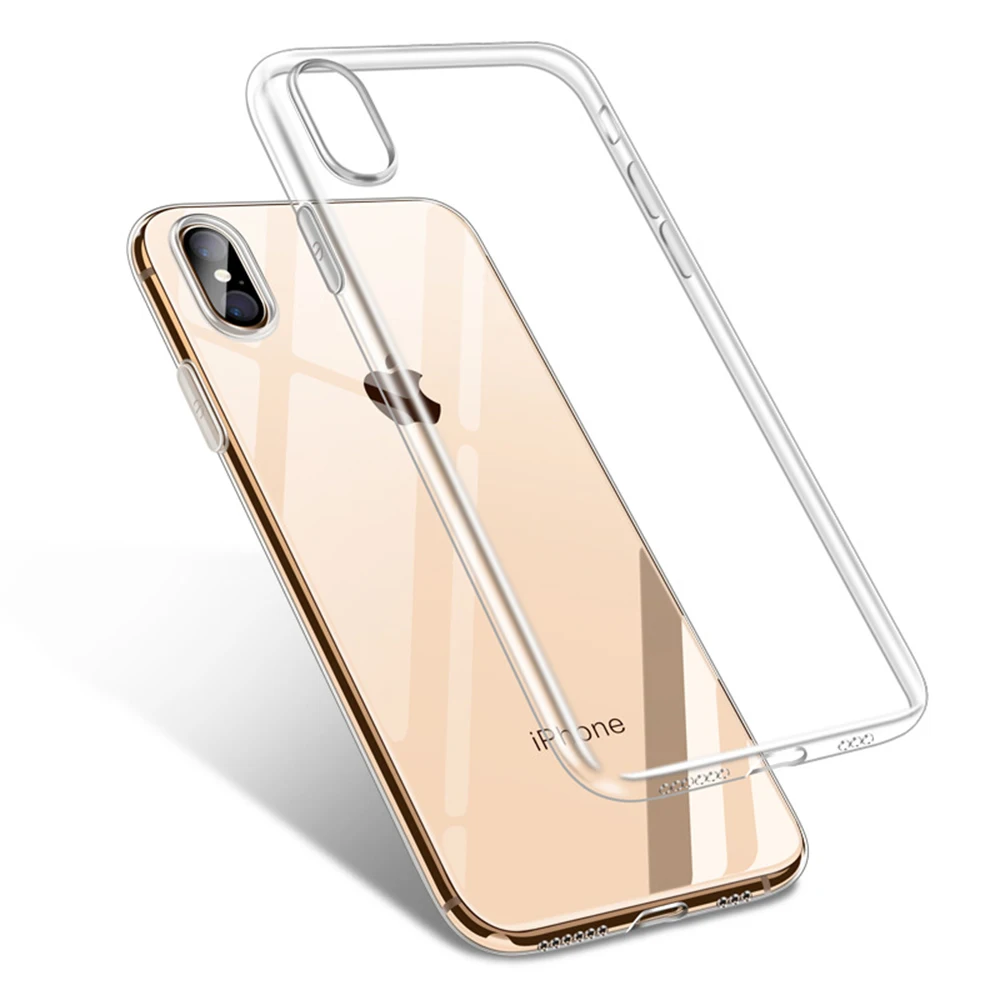 Противоударный Прозрачный чехол для телефона iPhone 6S 8 7 6 Plus мягкий ТПУ X XS max XR