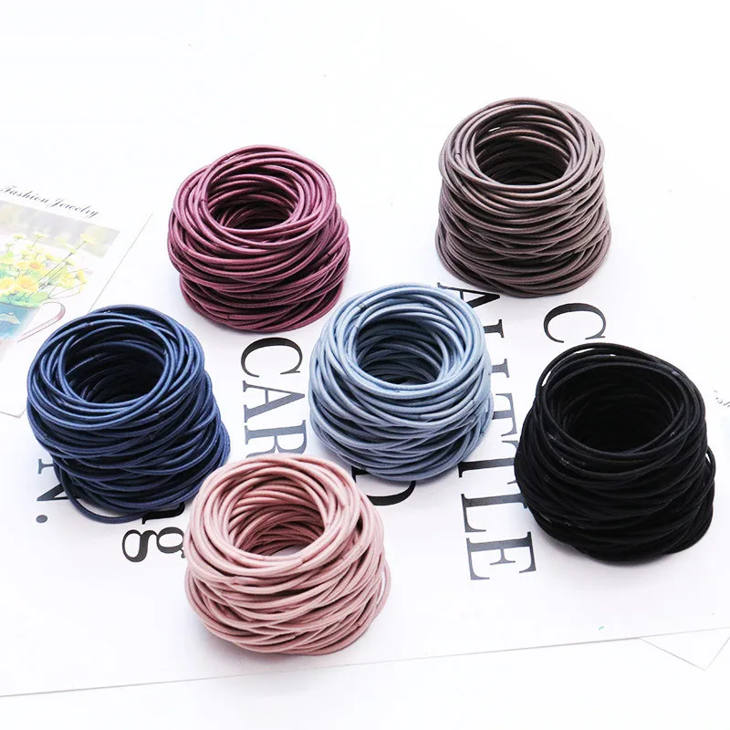 

20 Pcs Simple Chic Scrunchy Elastic Hair Rope Ring Wholesale Women Girls Rubber Band Without Seam Hair bands Hair Accessories