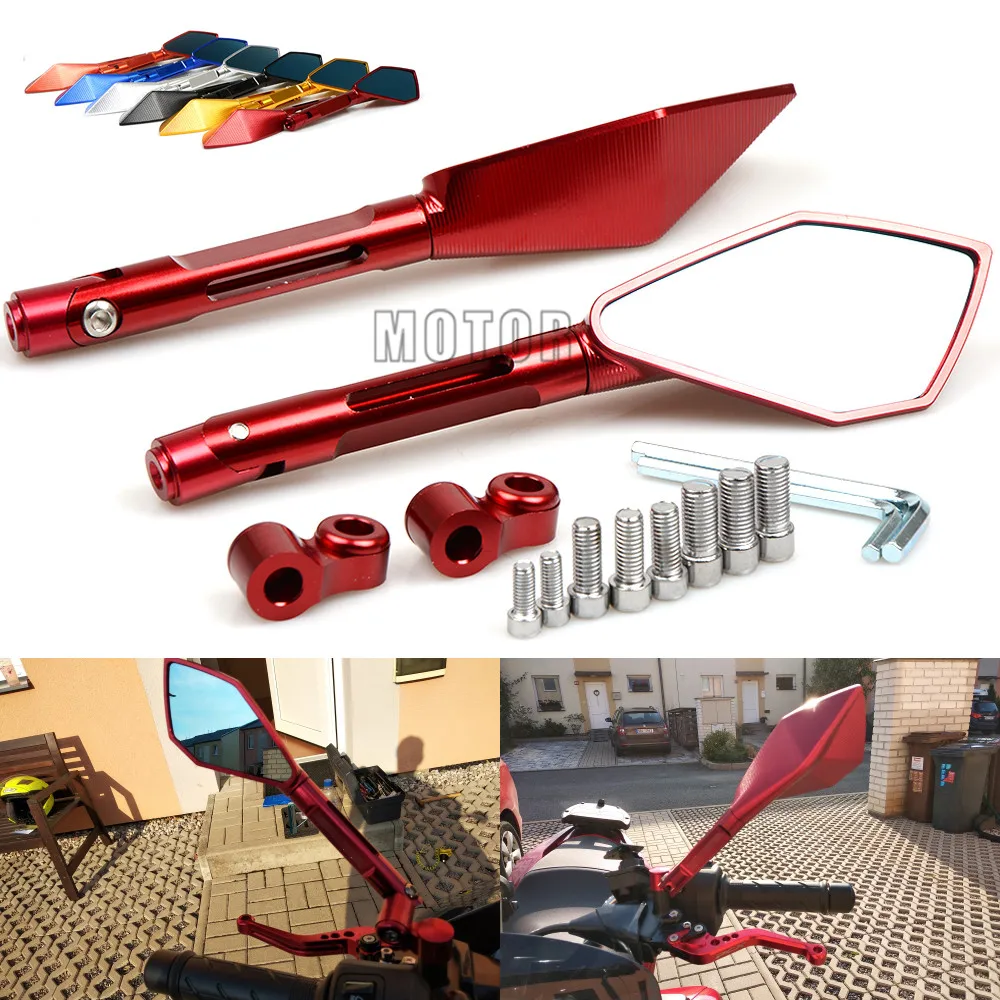 Универсальные зеркала для Kawasaki ER6N Z750 Yamaha Nmax 125 155 MT 03 07 09 Honda MSX125 CNC мотоциклетное