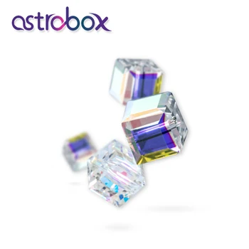 

Sugar Cube Glass Deads One Hole Stones Deads for Clothing Decoration Crystal AB Tandem Sewing Jewelry Accessories