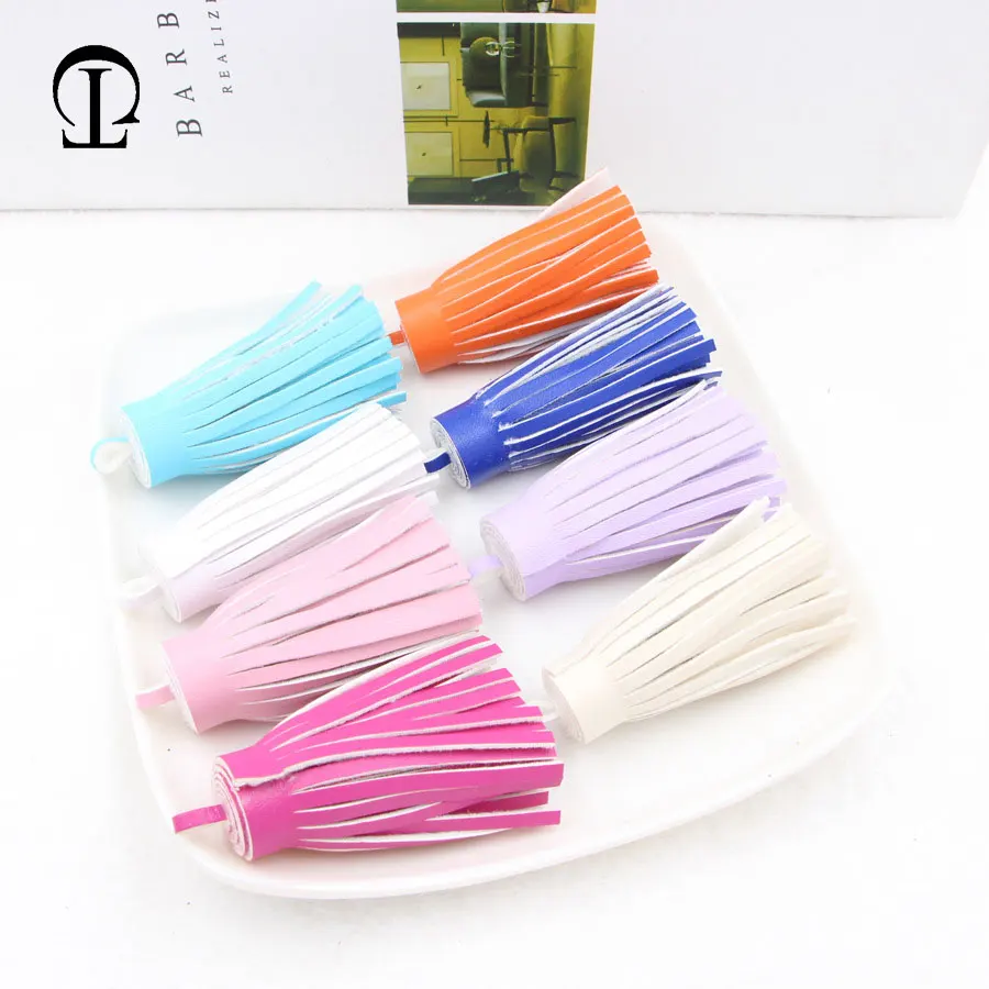 12pcs/lot suede leather tassel silk fringe bangs flower tassel trim