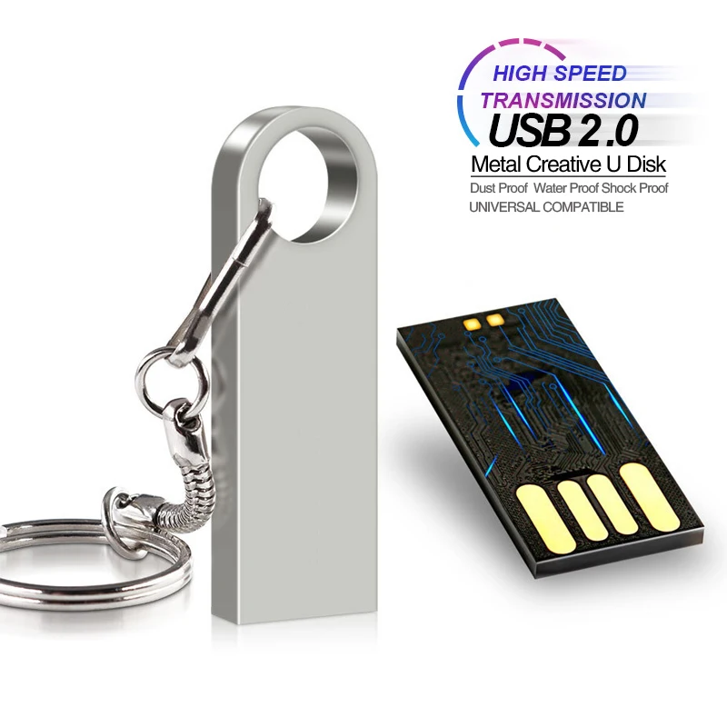USB флеш накопитель 128 Гб 64 ГБ 16 8 Флешка 32 водонепроницаемый металлический u диск