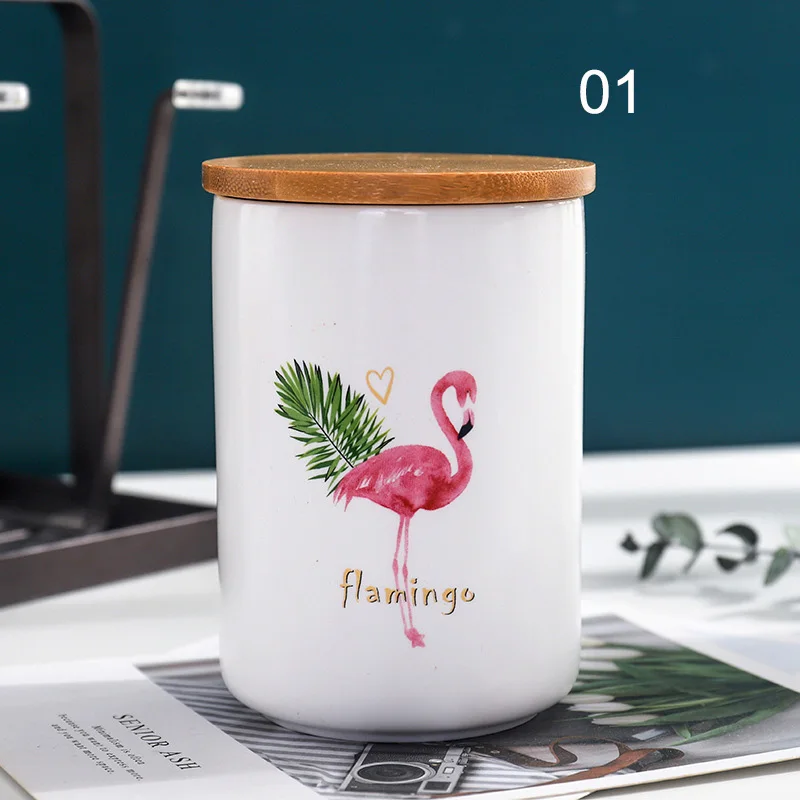 480 мл керамическая кружка с Фламинго в скандинавском стиле с крышкой, креативная матовая кружка для офиса, чашка для чая, сока, питья, кружки для кофе, молока, чая