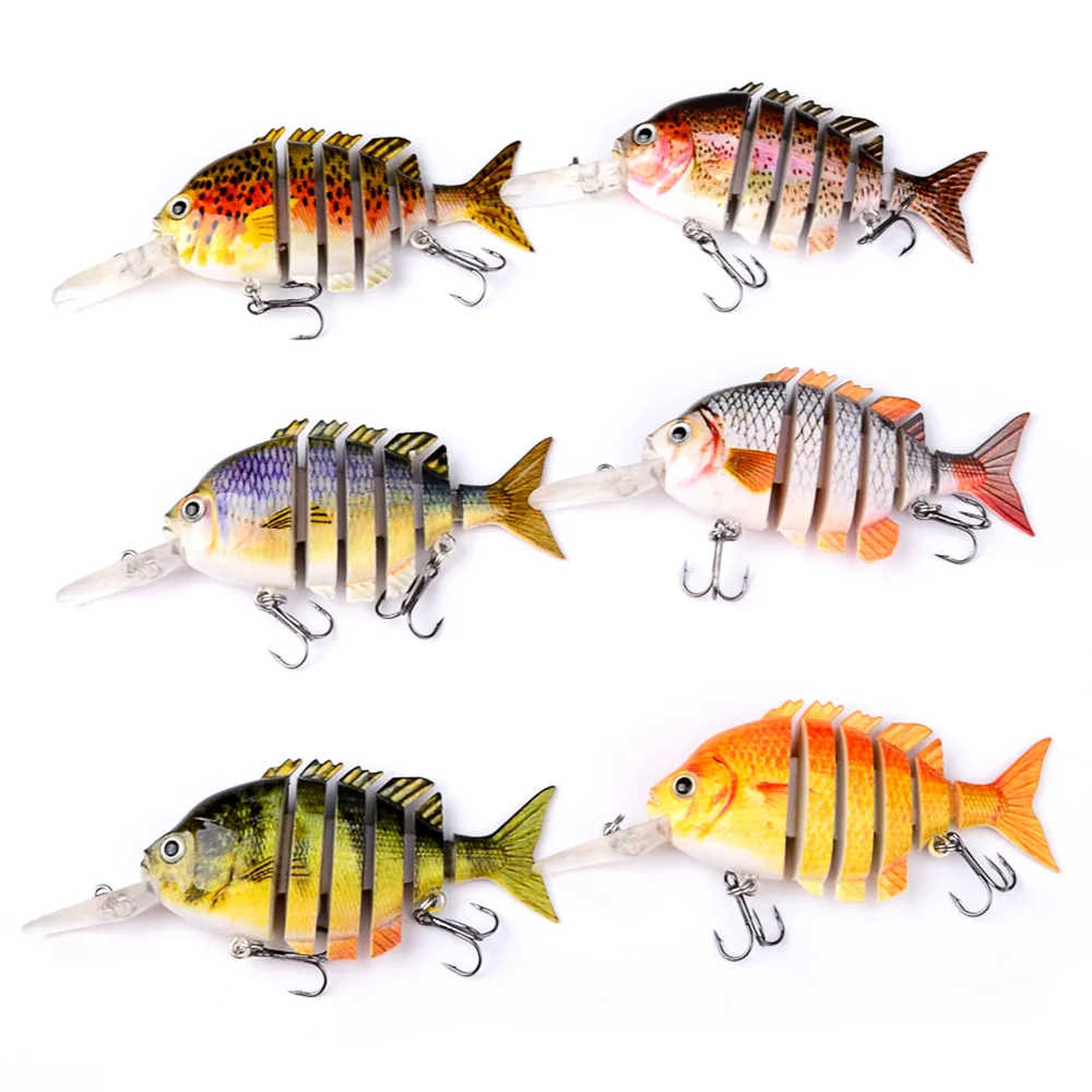

1pcs 10CM 14G Swimbait Fishing Lure 3D Eyes Multi-section Quality Hard Artificial Lures Tackle Minnow Fishing Accessories