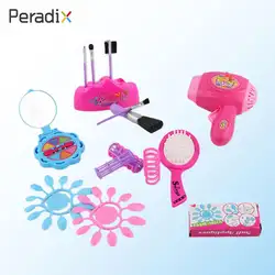 Косметичка для хранения набор зеркало для макияжа ролик волос, ролевая игра для девочек мебель игрушки