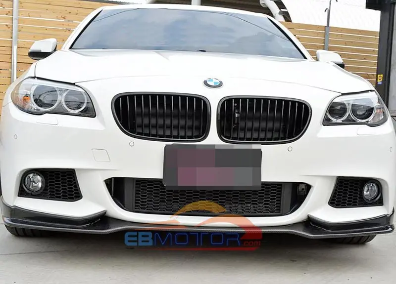 E Type Real carbon fiber Front Lip Spoiler For BMW F10 F11 5-SERIES 528i 535i 550i MTECH M-Sport Bumper 2011+
