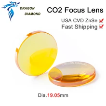 ZnSe Co2 линзы лазера 19 мм Диаметр 38,1 50,8 63,5 76,2 101,6 127 фокус Длина для лазерной резки