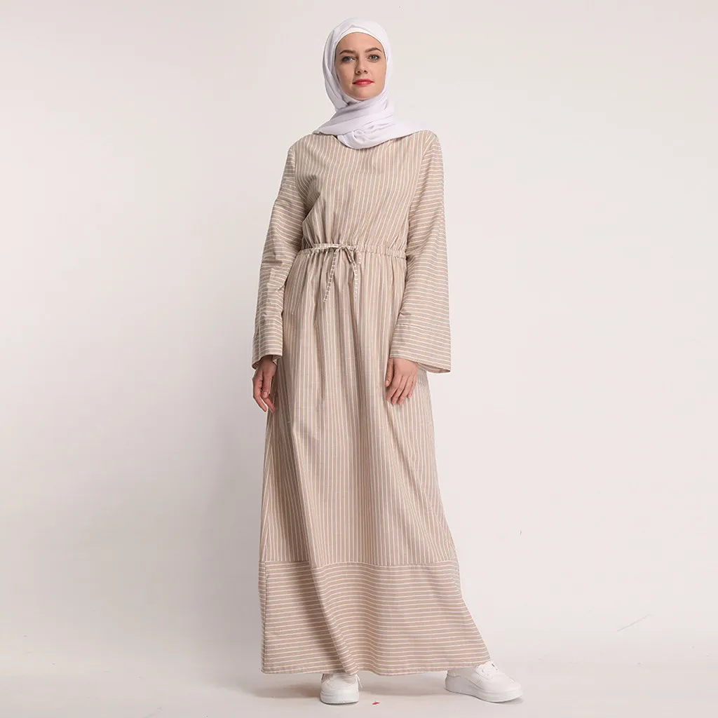 3 цвета StripedTurkey мусульманское платье новая абайя женская мусульманская одежда Длинное Макси платье мусульманская одежда для Дубай Кафтан