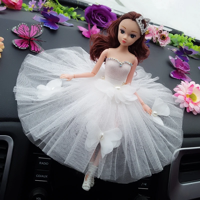 Doll + Dress /set , 2017 New 12 Joint Movable Doll White