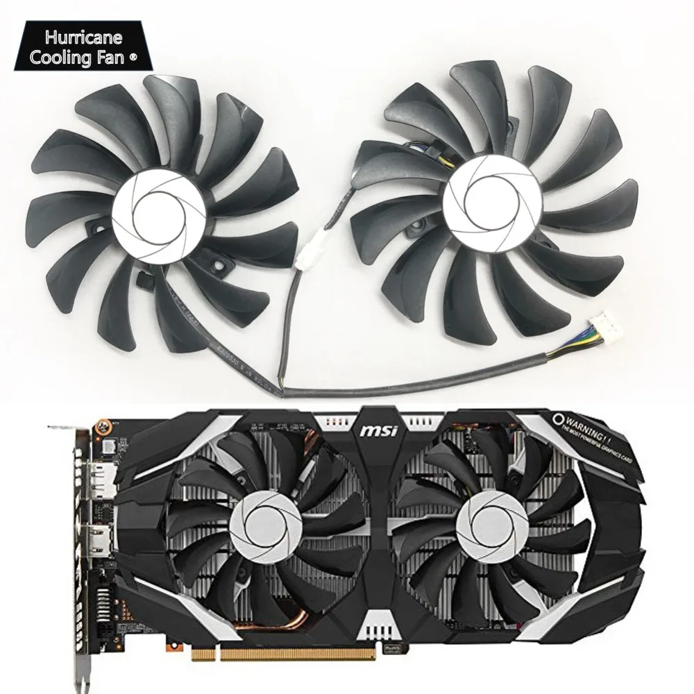 Внешний вентилятор охлаждения для графической карты MSI GeForce GTX 1050 1060 960 Hurricane GTX1060 6G