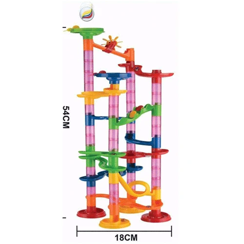 Mylitdear 105 шт. креативный DIY мраморный трек Запуск шары лабиринты трек Сборка блоков дом строительство конструктор игрушка для детей - Цвет: 80pcs without box