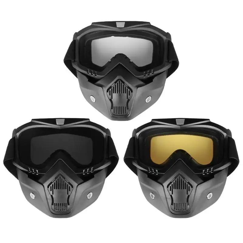 

Hot Motorcycle Goggle Mask Motocross Detachable for Open Face Motorcycle Half Helmet Fog-Proof For Outdoor Cycling Car Styling