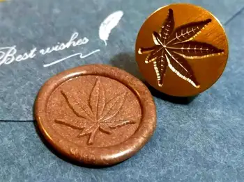 

Cannabis Leaf Wax Seal Stamp/custom wax seal stamp kits /Leaves wax sealing stamp wedding/ Personalized wax seal stamps