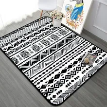 Нордический килим черно-белый полосатый мягкий ковер и ковер для гостиной геометрический Коврик Большой площади прикроватные детские коврики для игр