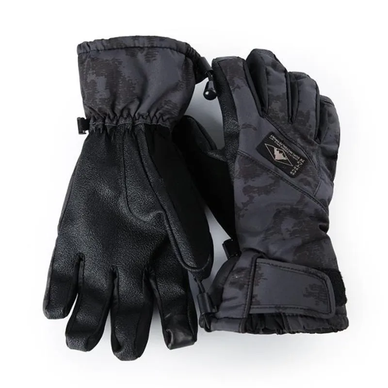 Новые альпинистские зимние теплые перчатки из шпона, двойные теплые и ветрозащитные водонепроницаемые лыжные перчатки для мужчин и женщин