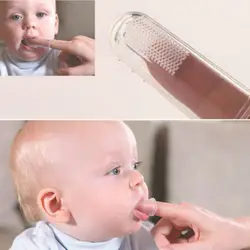 грызунок Детская зубная щетка на палец кремния зубов детей Ясно Мягкий силиконовый детской зубной резиновые детские удар в зубы Чистый