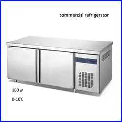 250L 2 дверный коммерческий холодильник коммерческий из нержавеющей стали настенный коммерческий холодильник с 180 w