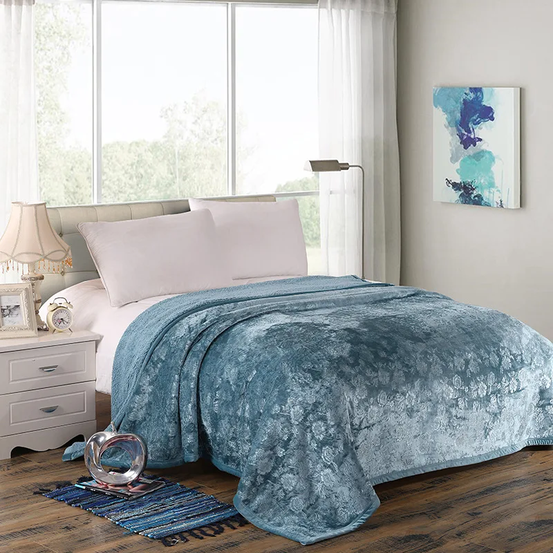 

Microfiber Sherpa Plush Winter Throw Blankets Embossed Coral Fleece Flannel Blankets Twin Queen Size Soft Warn Plaid Blankets