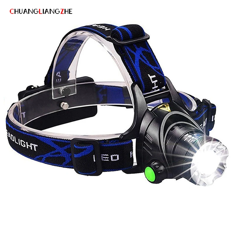 Led Headlamp T6 Zoom Waterproof Flashlight Head Luminaria Head