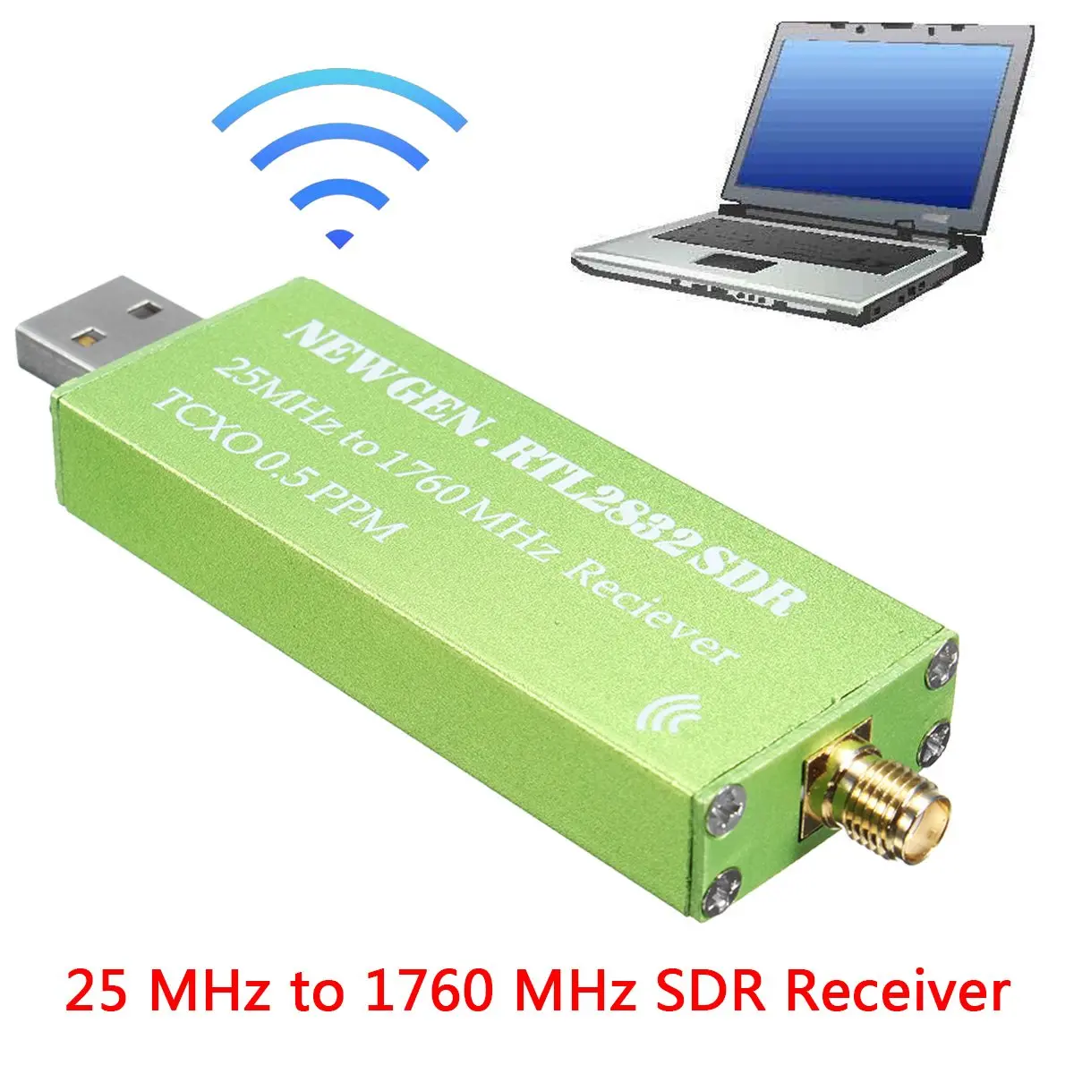 

1Pcs New Generation 25MHZ to 1760MHZ RTL SDR Receiver Support AM/NFM/FM/DSB/USB/L RTL2382U Wireless Current Receiver